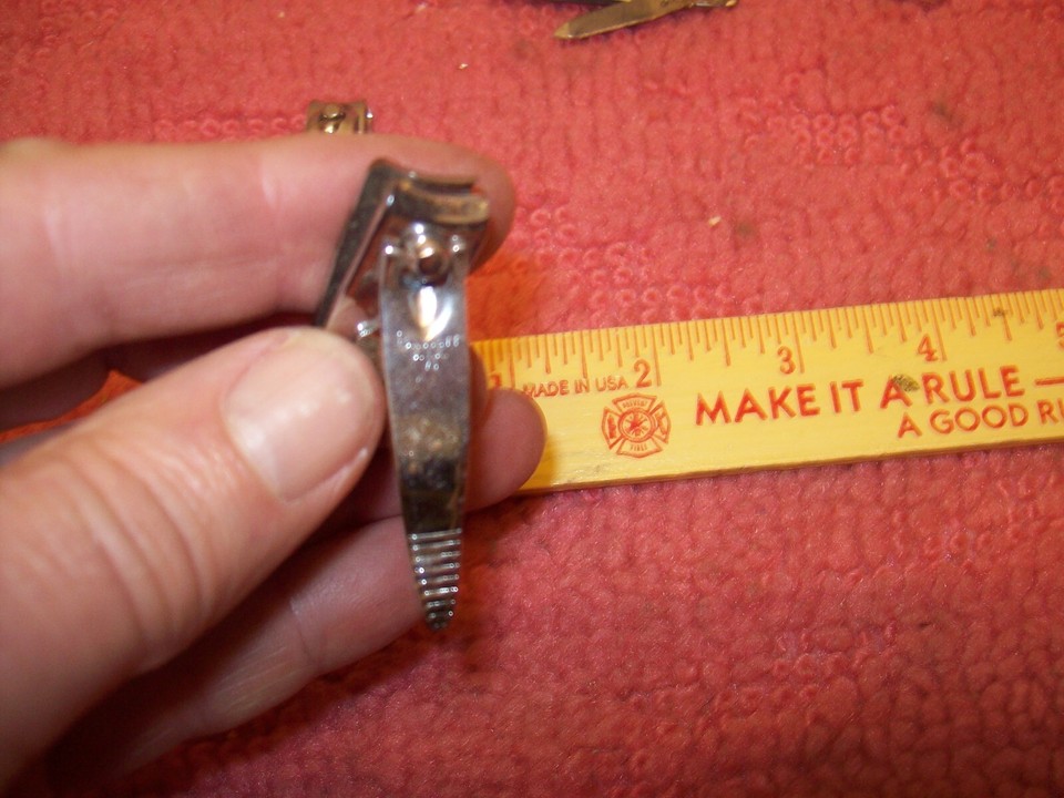 Lot of 4 Vintage Trim Nail Clippers 2" Bassett 74, Derby CT, USA, 3