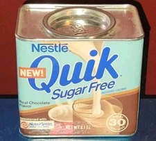Vintage Nestle Quik Sugar Free 6.1 Ounce Container Nutrasweet
