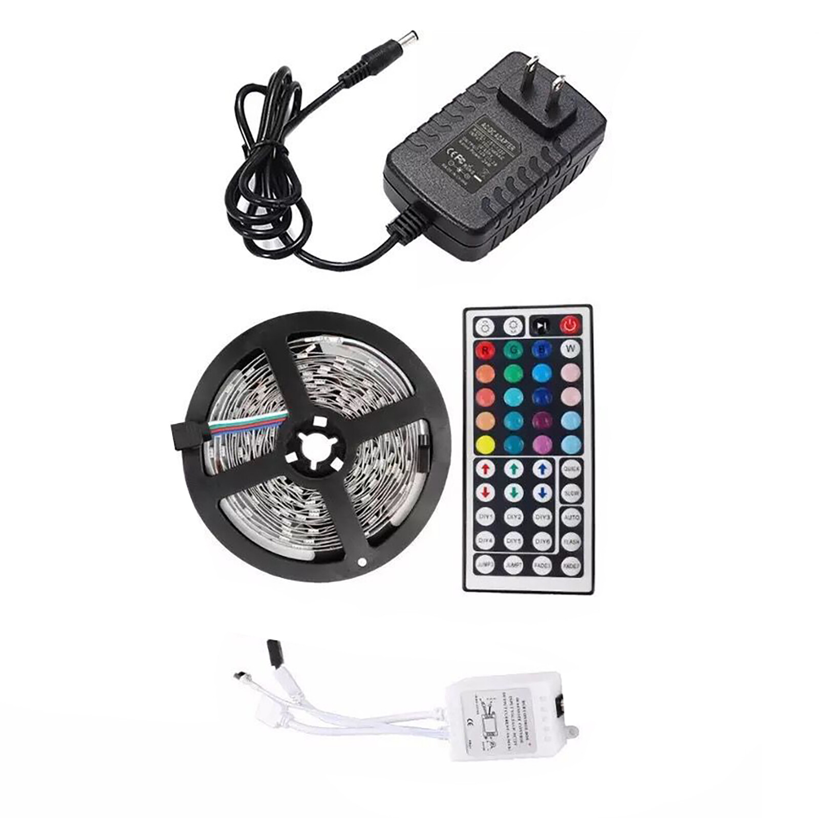 LED Strip Lights 5M RGB 5050 Colour Changing Tape Cabinet Kitchen TV Lighting A-image