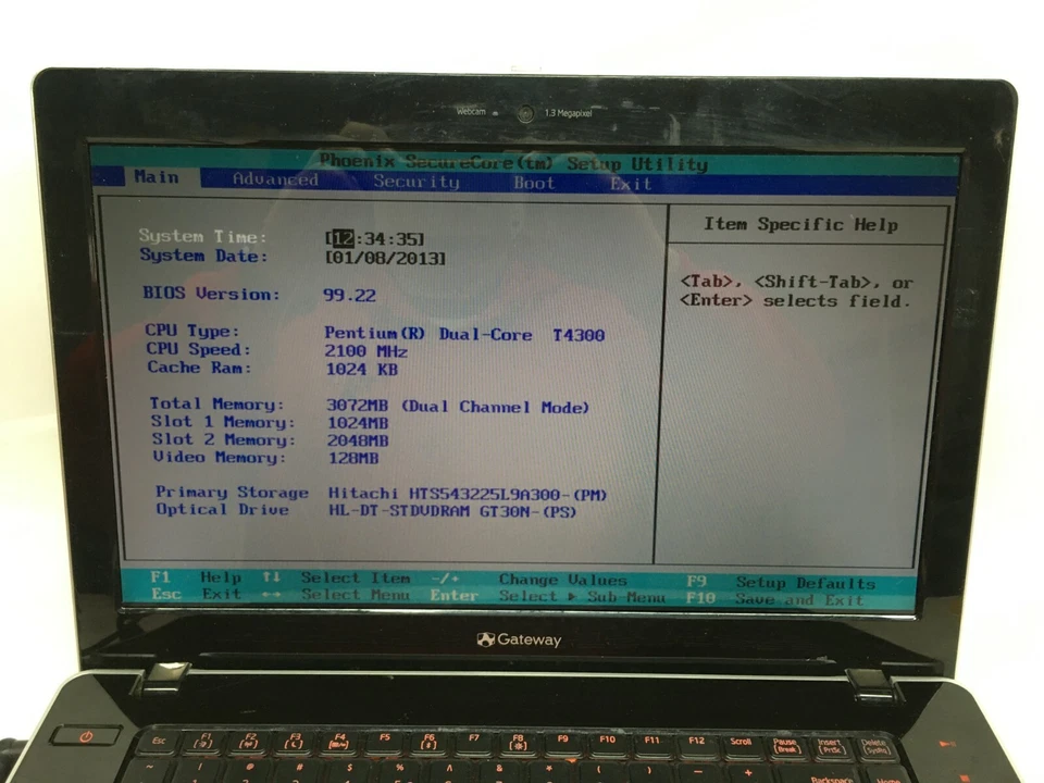 Compaq MD7309u Laptop Boots to BIOS NO HDD/RAM/Charger JR - Image 3 of 4