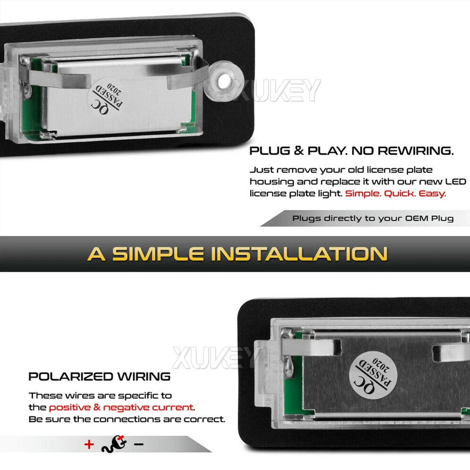 Illuminazione targa LED targa per Audi A4 8E B6 B7 A3 8P A6 C6 4F. - Immagine 4 di 4