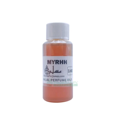 MUSLIM PERFUMES MYRRH Premium Religious Aromatic Perfume Body Oils 1 oz and 0.5oz Bottle
