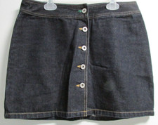Junior Youth Size 5 Denim Dark Blue Button Front Jean Skirt BY Tommy Hilfiger