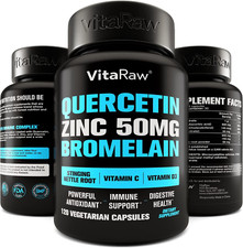 Quercetin with Bromelain 500Mg Capsules, Supports Immune Response, Joint Comf...