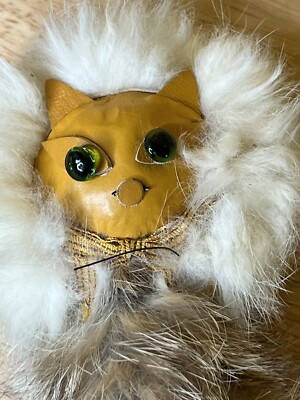 Vintage rabbit Fur Cat Poland 1960s