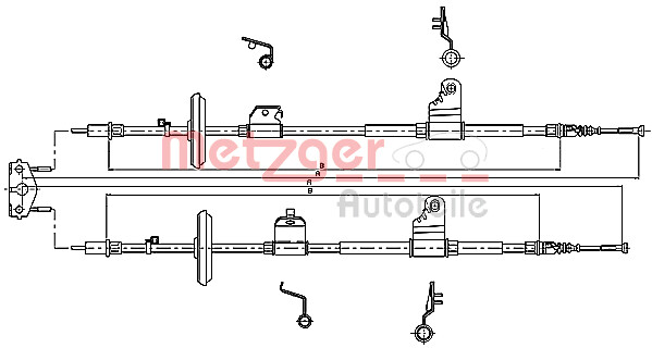 Metzger Handbremsseil Bremsseil Hinten FüR Opel Mokka/Mokka X Chevrolet Trax-image