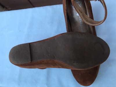 Sandales Plateforme Jeffrey Campbell Delphia - Taille US 6.5 - Cuir Suédé Beige - Occasion Très Bon état