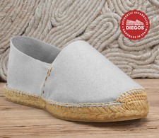 Auténticas Alpargatas Planas Gris Claro Hechas a Mano en España - Para Hombre y Mujer