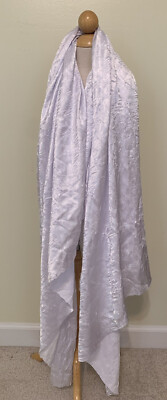 White Crinkle Poly Chiffon Fabric~1 7/8 Yards~Scarves Clothing Blouses Etc.~#43