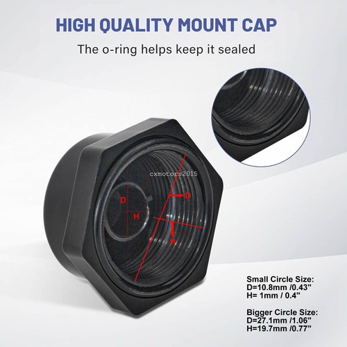 6x NMO HAM Radio Antenna Mount Cap W/ O Ring Seal Dust Weather Rain Proof Cover - Zdjęcie 2 z 6
