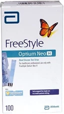 Abbott FreeStyle Optium Neo H Blood Glucose strip (100 Test Strips) Free Ship.