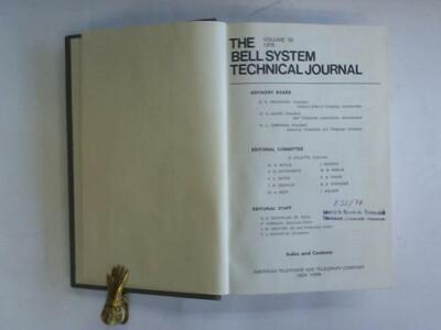 The Bell System. Technical Journal: Volume 55. Year 1976. Index and ...