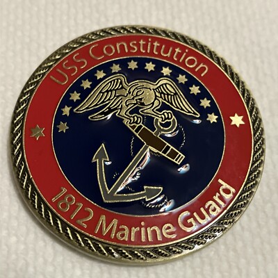 USS Constitution  Old Ironsides  new challenge coin 2024 1812 Marine guard