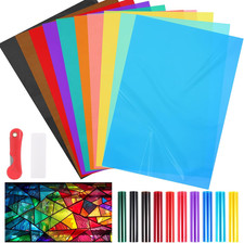 20 Sheet 10 Colors Window Film Transparent Decorative Glass Film