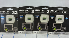 LOT OF 4 PNY U3 Turbo Performance 32GB High Speed MicroSDHC Class 10 Flash Card