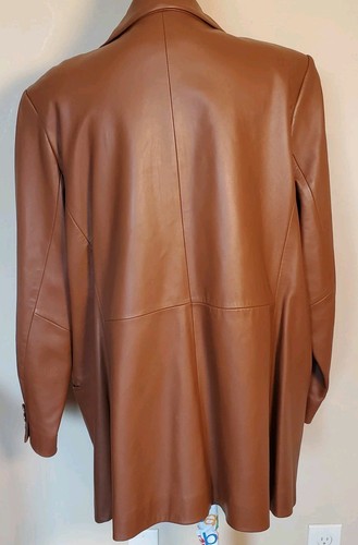 Preston & York 2 Damen Echt Lammfell Leder Jacke Mantel Schwarz Größe 2X Hellbraun - Bild 3 von 14