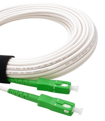 20M/65ft Fiber Optic Cable SC/APC to SC/APC Simplex Singlemode 9/125m LSZH