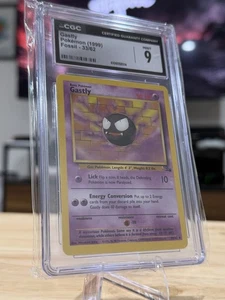 Pokémon TCG Gastly 33/62 Fossil Unlimited Regular EN 1999 CGC 9