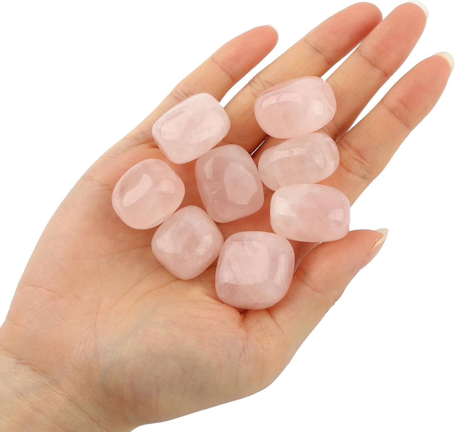 Rosa Edelsteine für Kinder Groß, 2-3cm Trommelsteine Kristalle Steine 100g