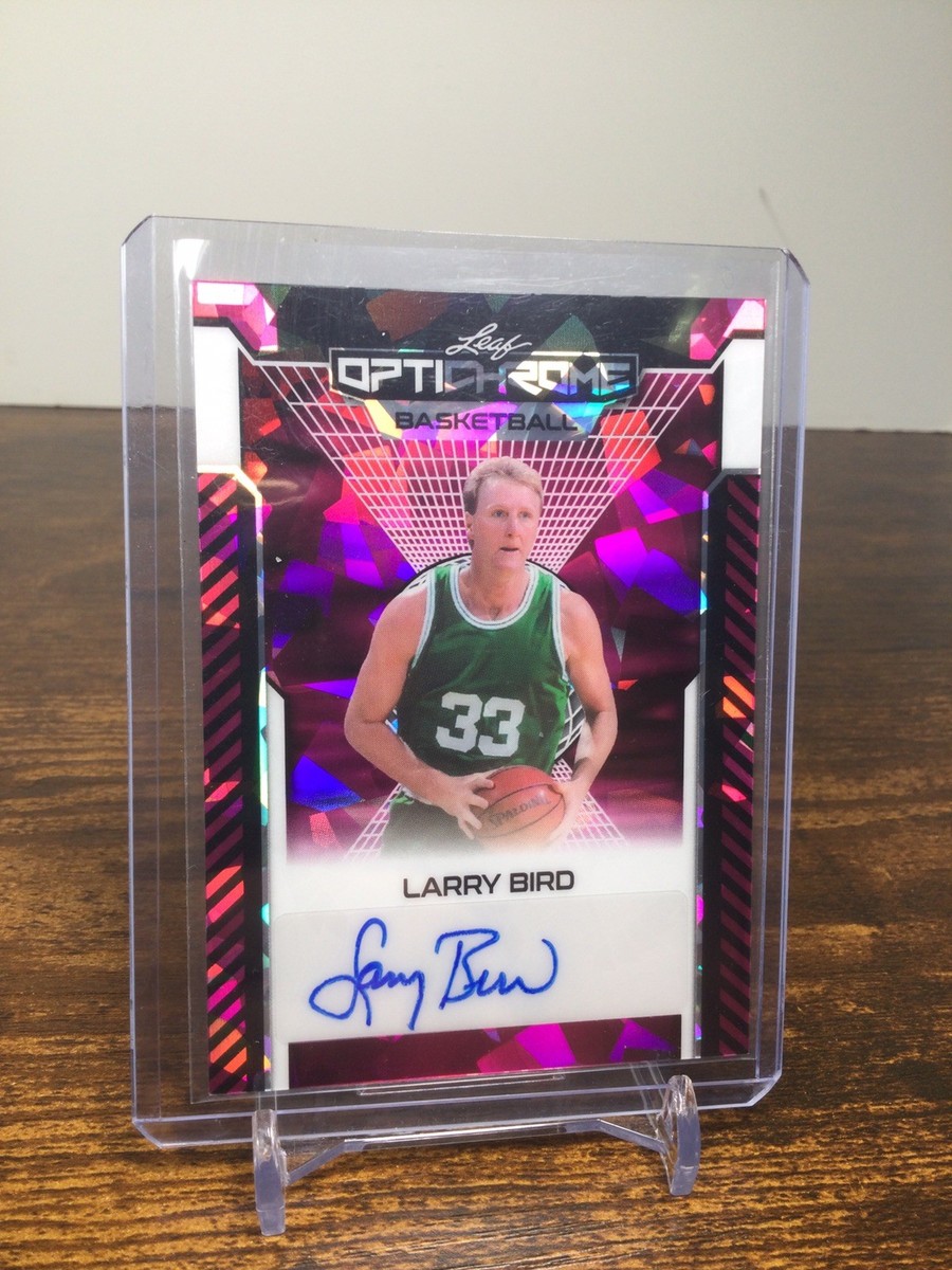2025 Leaf Optichrome Larry Bird Basketball Auto Pink Crystals 1/1