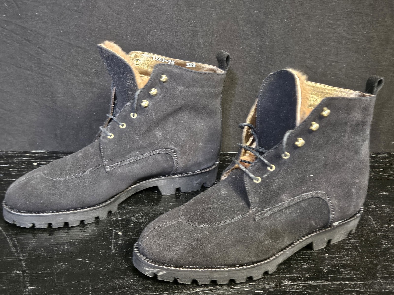 SAOLA Stivali Miss Kalogirou donna taglia 38 5 scamosciati foderati pelliccia suola invernale a strappo Made Italy