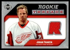 2005-06 Upper Deck Rookie Threads Jersey Johan Franzen RC #RT-JF