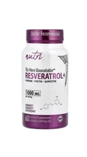 Nutri by Nature's Fusions Resveratrol+ 15x More Bioavailable- 1000mg - Exp 11/26
