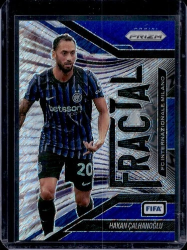 2025-26 Panini Prizm FIFA Hakan Calhanoglu Fractal Blue Shimmer Prizm #/5
