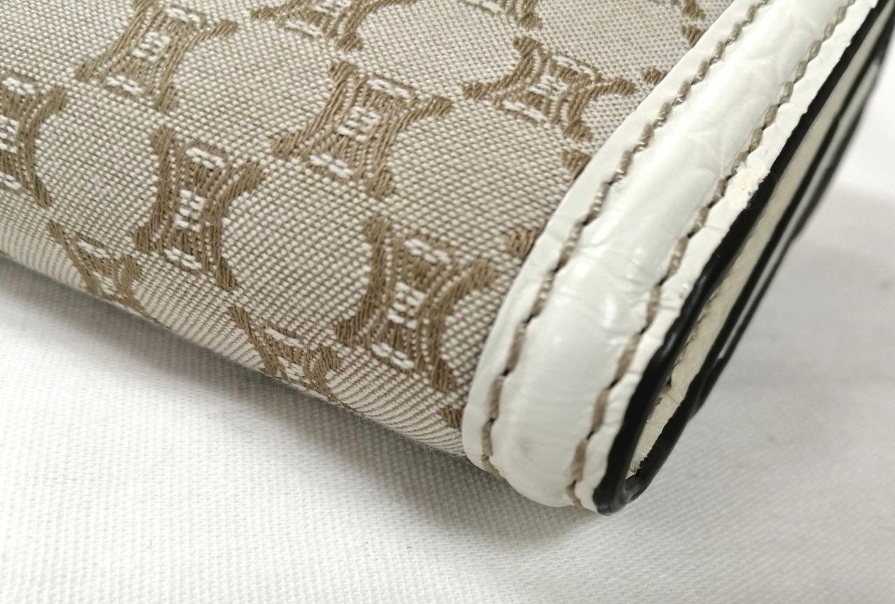 Macadam Pattern Folded Wallet Celine Model White … - image 8