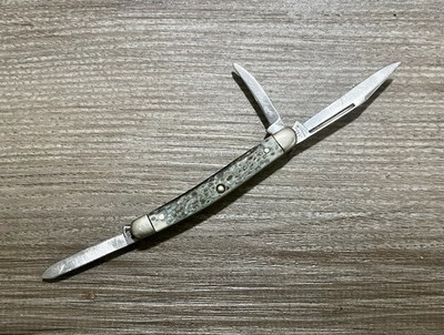 Vintage Western USA S-244 3 Blade Folding Pocketknife Mini