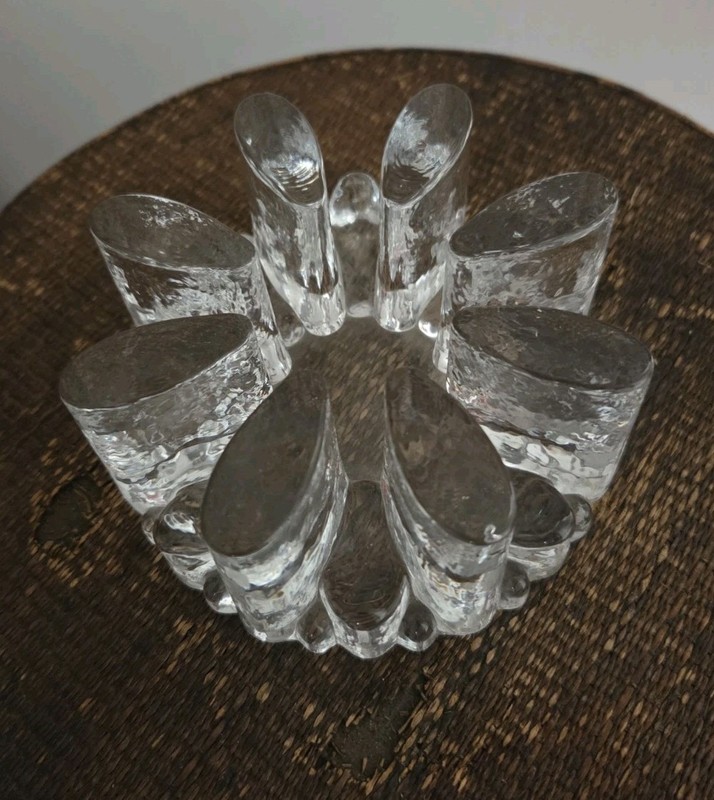 GLASDESIGN George Shutte Germany Tea Light Warming Stand Trivet Ice Design