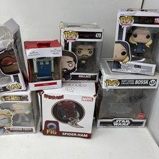 Funko Pop! Star Wars Bossk, Witcher Ciri, Dr Who TARDIS Spider-Man Mixed Brands
