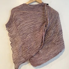 Cejon Beautiful Silk Blend Scarf Metallic Shiny Pretty Crinkle Lavender Elegant