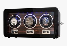 3 Avvolgitori Orologio per Orologi Automatici Scatola Orologio Girevole in Legno 15 Modalità Rotazione