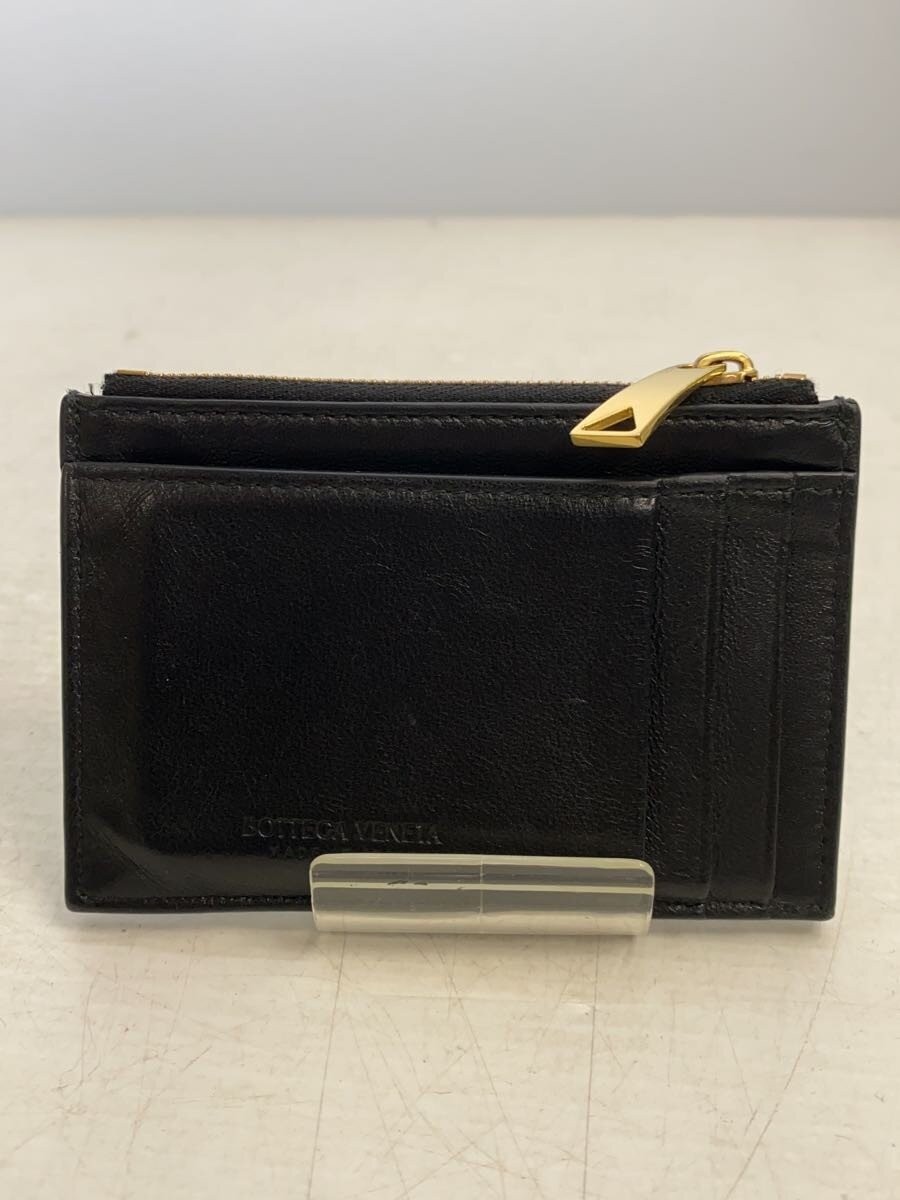 BOTTEGA VENETA Cassette Zipper Card Case in Black Leather, Men's Maxi Intrecciat thumbnail 2
