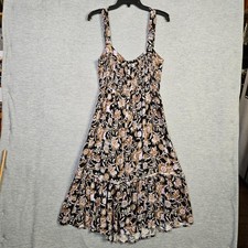 Self Contrast Women's Sleeveless Tiered Fit Flare Floral Dress Size M