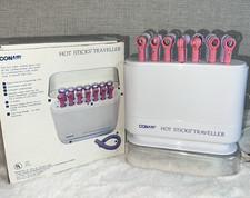 Vintage 1988 CONAIR Hot Sticks Hair Curlers Traveller 14 Flexible Rollers TESTED