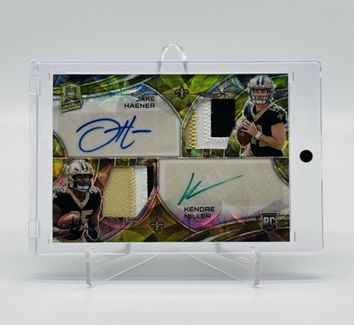 2023 Spectra Jake Haener & Kendre Miller Dual RPA /35 Green Scope Prizm Saints