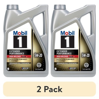 (2 pack) Mobil 1 Extended Performance High Mileage Full Synthetic Motor Oil...