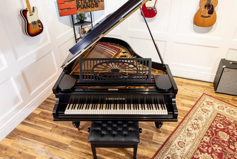 Piano de cola Bechstein A 6'1" reconstruido 1897 Alemania hecho a mano abeto plato fundido Foto 2 de 4