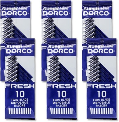 Dorco Fresh Twin Blade Disposable s for Men, Smooth & fortable