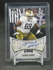 Leaf 2021 Draft Aaron Banks Rookie Autograph #BA-AB1 Football Card. rookie card picture