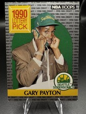 Gary Payton RC #391 1990-91 Hoops SuperSonics Hall of Fame Rookie Card NBA. rookie card picture
