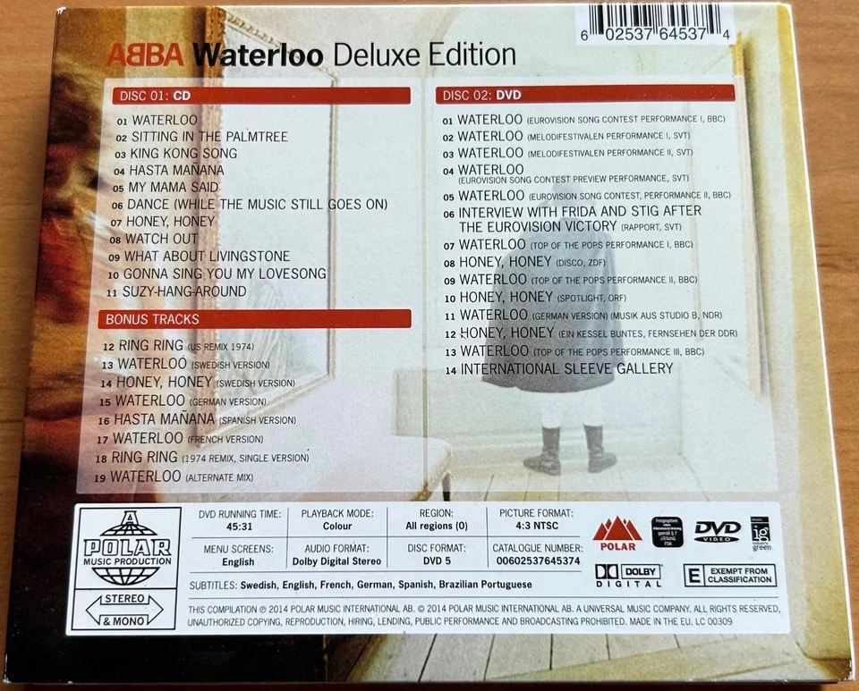 ABBA - WATERLOO - CD + DVD - 40th Anniv. Deluxe Edition - Digipak - NM/EX- - Bild 3 von 4