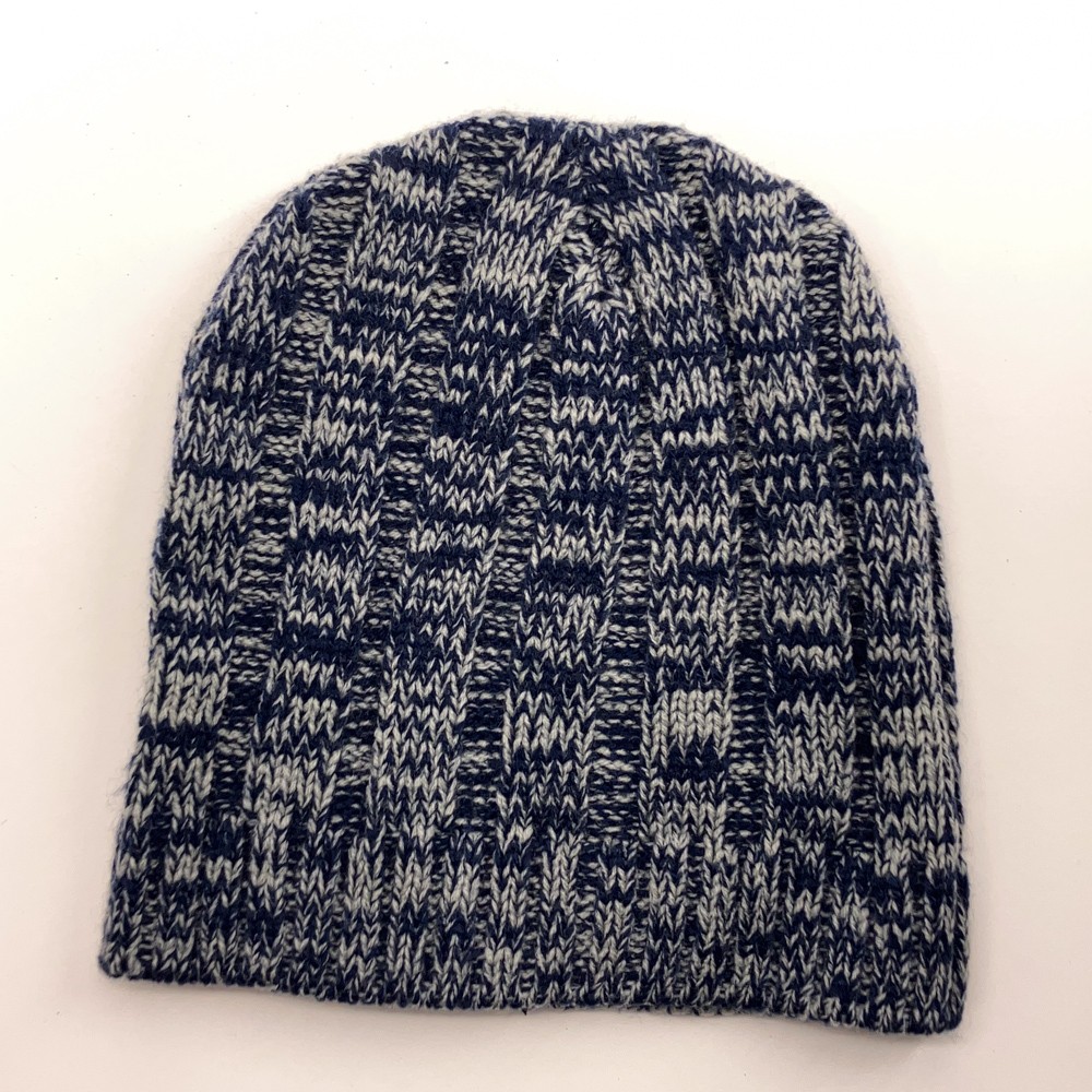 Thin Knit Plain Blue Gray Pattern Winter Beanie C… - image 2
