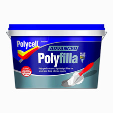 Polycell Advanced Polyfilla Lightweight Filler White Bucket 4L