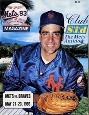 Atlanta Braves @ New York Mets - 1993 Mets Magazine (and Score Book) -21-23 May