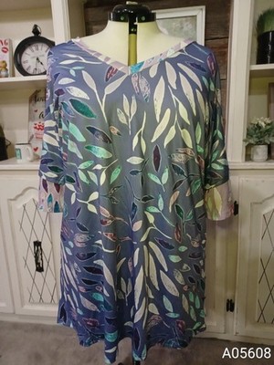 NWT Lily by Firmiana Tunic Shirt Top Womens Size XL V-neck Comfy