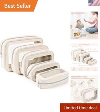 5PCS Diaper Bag Organizer Pouch Set, TSA Approved Toiletry Bag  Clear Waterpro...