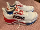 Hoka Skyward X Mens Size 11D Blanc De Blanc Virtual Blue Running Shoe Sneaker